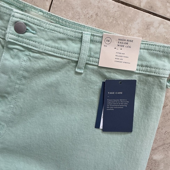 NWT a new day Mint high-rise sailor Wide Leg Jeans - Picture 4 of 5